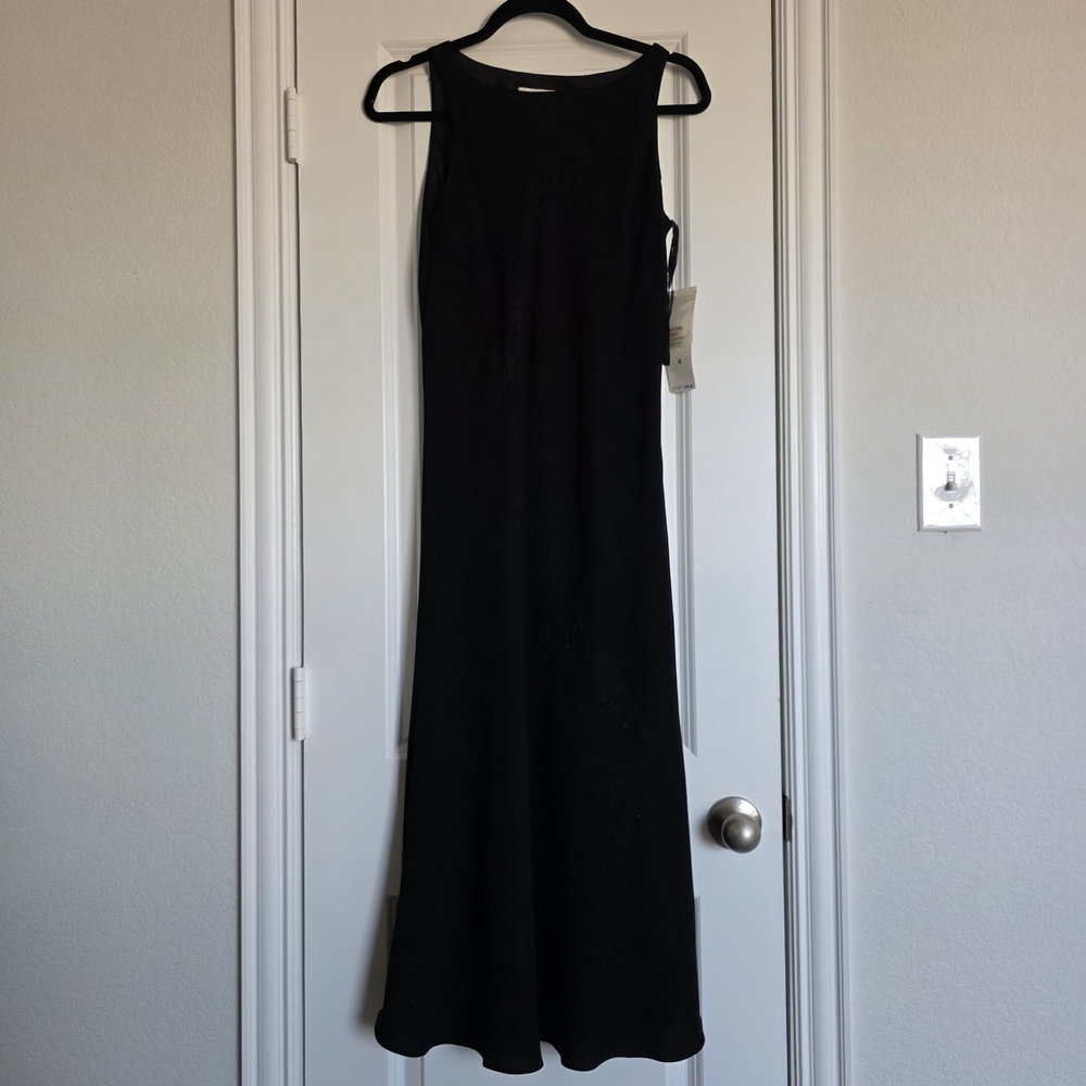 Jones New York Black Embroidered Maxi Dress NWT Size 8